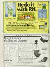 Better Homes & Gardens May 1985 Magazine Article: Design in Review: Fabulous '50s Furniture