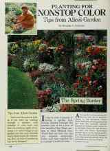 Better Homes & Gardens May 1985 Magazine Article: PLANTING FOR NONSTOP COLOR