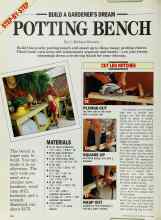 Better Homes & Gardens May 1985 Magazine Article: BUILD A GARDENER'S DREAM POTTING BENCH