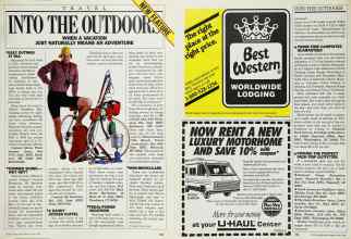 Better Homes & Gardens May 1985 Magazine Article: INTO THE OUTDOOR