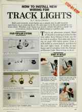 Better Homes & Gardens June 1985 Magazine Article: HOW TO INSTALL NEW WIRING FOR TRACK LIGHTS