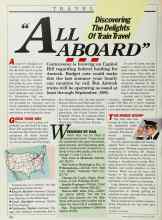 Better Homes & Gardens July 1985 Magazine Article: Discovering The Delights Of Train Travel