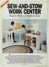 Better Homes & Gardens August 1985 Magazine Article: STEP-BY-STEP SEW-AND-STOW WORK CENTER