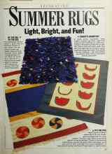 Better Homes & Gardens August 1985 Magazine Article: SUMMER RUGS
