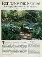 Better Homes & Gardens August 1985 Magazine Article: RETURN OF THE NATIVES