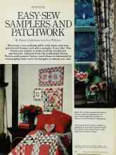 Better Homes & Gardens August 1985 Magazine Article: EASY-SEW SAMPLERS AND PATCHWORK