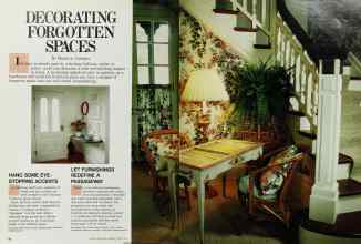 Better Homes & Gardens August 1985 Magazine Article: DECORATING FORGOTTEN SPACES