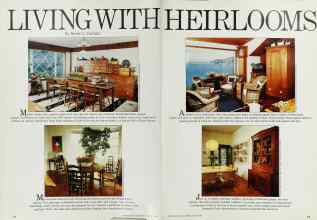 Better Homes & Gardens August 1985 Magazine Article: LIVING WITH HEIRLOOMS