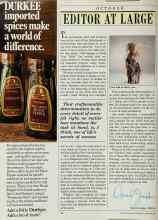 Better Homes & Gardens October 1985 Magazine Article: EDITOR AT LARGE