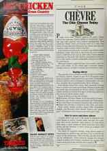 Better Homes & Gardens October 1985 Magazine Article: CHÈVRE The Chic Cheese Today