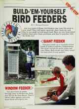 Better Homes & Gardens November 1985 Magazine Article: BUILD-'EM-YOURSELF BIRD FEEDERS