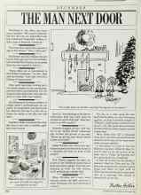Better Homes & Gardens December 1985 Magazine Article: THE MAN NEXT DOOR
