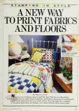 Better Homes & Gardens January 1986 Magazine Article: A NEW WAY TO PRINT FABRICS AND FLOORS