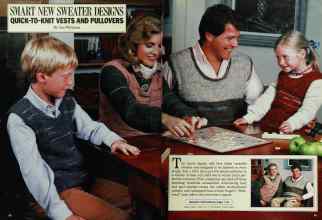Better Homes & Gardens January 1986 Magazine Article: SMART NEW SWEATER DESIGNS