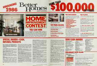Better Homes & Gardens January 1986 Magazine Article: HOME IMPROVEMENT CONTEST