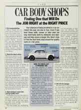 Better Homes & Gardens February 1986 Magazine Article: CAR BODY SHOPS