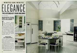 Better Homes & Gardens February 1986 Magazine Article: WHITE-ON-WHITE ELEGANCE