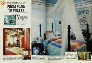 Better Homes & Gardens February 1986 Magazine Article: FROM PLAIN TO PRETTY