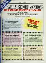 Better Homes & Gardens March 1986 Magazine Article: FAMILY RESORT VACATIONS