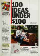 Better Homes & Gardens March 1986 Magazine Article: 100 IDEAS UNDER $100