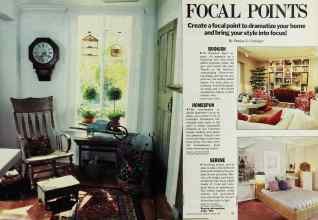 Better Homes & Gardens March 1986 Magazine Article: FOCAL POINTS