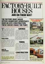 Better Homes & Gardens April 1986 Magazine Article: FACTORY-BUILT HOUSES ARE ON THEIR WAY!