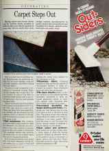 Better Homes & Gardens April 1986 Magazine Article: Carpet Steps Out