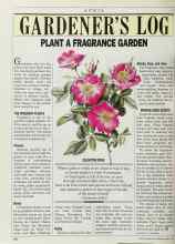 Better Homes & Gardens April 1986 Magazine Article: GARDENER'S LOG