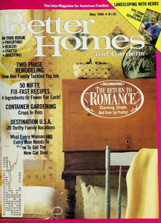Better Homes & Gardens May 1986 Magazine Cover