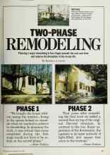Better Homes & Gardens May 1986 Magazine Article: TWO-PHASE REMODELING