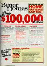 Better Homes & Gardens May 1986 Magazine Article: 1986 HOME IMPROVEMENT CONTEST
