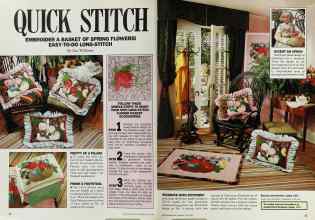 Better Homes & Gardens May 1986 Magazine Article: QUICK STITCH