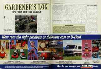 Better Homes & Gardens May 1986 Magazine Article: GARDENER'S LOG TIPS FROM OUR TEST GARDEN