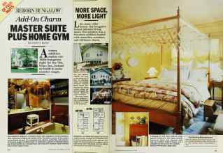 Better Homes & Gardens May 1986 Magazine Article: Add-On Charm MASTER SUITE PLUS HOME GYM