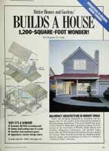 Better Homes & Gardens June 1986 Magazine Article: Better Homes and Gardens BUILDS A HOUSE 1,200-SQUARE-FOOT WONDER!