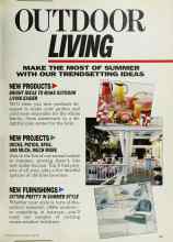 Better Homes & Gardens June 1986 Magazine Article: OUTDOOR LIVING