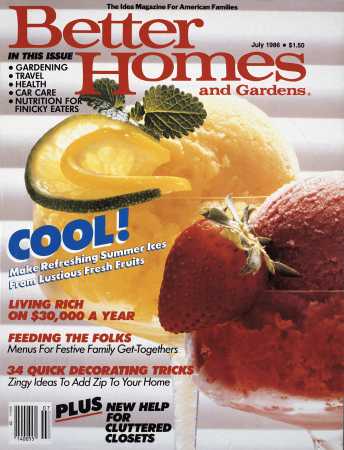 Better Homes & Gardens July 1986 Magazine Cover