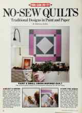 Better Homes & Gardens July 1986 Magazine Article: NO-SEW QUILTS