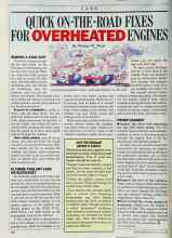 Better Homes & Gardens July 1986 Magazine Article: QUICK ON-THE-ROAD FIXES FOR OVERHEATED ENGINES