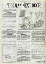Better Homes & Gardens July 1986 Magazine Article: THE MAN NEXT DOOR