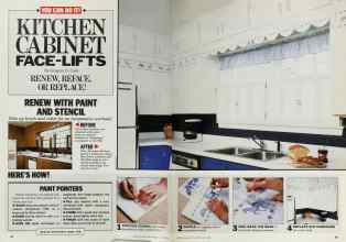Better Homes & Gardens July 1986 Magazine Article: KITCHEN CABINET FACE-LIFTS