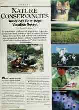 Better Homes & Gardens August 1986 Magazine Article: NATURE CONSERVANCIES