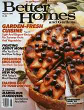Better Homes & Gardens August 1986 Magazine Cover