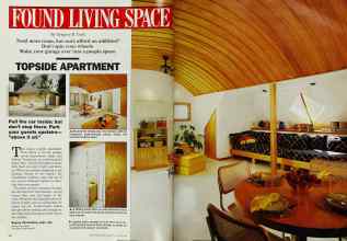Better Homes & Gardens August 1986 Magazine Article: FOUND LIVING SPACE