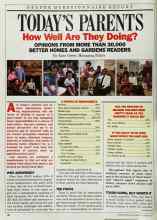 Better Homes & Gardens October 1986 Magazine Article: TODAY'S PARENTS How Well Are They Doing?