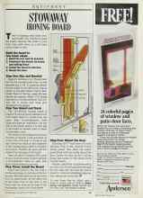 Better Homes & Gardens October 1986 Magazine Article: STOWAWAY IRONING BOARD