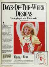 Better Homes & Gardens October 1986 Magazine Article: DAYS-OF-THE-WEEK DESIGNS To Appliqué and Embroider