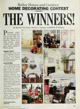Better Homes & Gardens October 1986 Magazine Article: THE WINNERS!