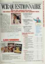 Better Homes & Gardens October 1986 Magazine Article: VCR QUESTIONNAIRE