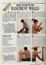 Better Homes & Gardens October 1986 Magazine Article: QUICK COVER-UP FOR BASEMENT WALLS